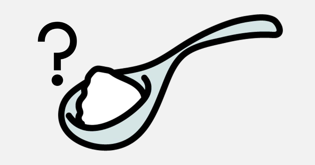 スプーンに盛られた食品添加物のイラスト