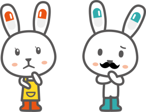 心配そうな顔をするお母さんとお父さんのイラスト