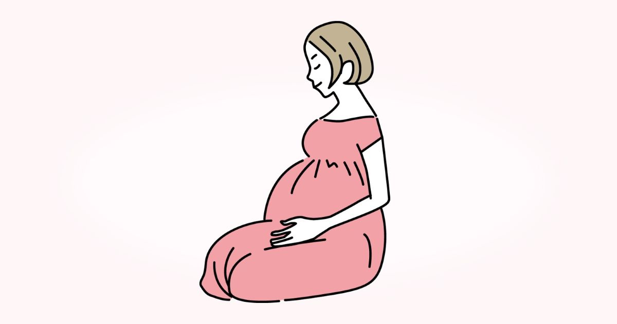 妊娠中の女性のイラスト