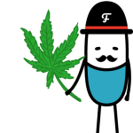 アサの葉を持つ公式アンバサダーさっぷりんFのイラスト